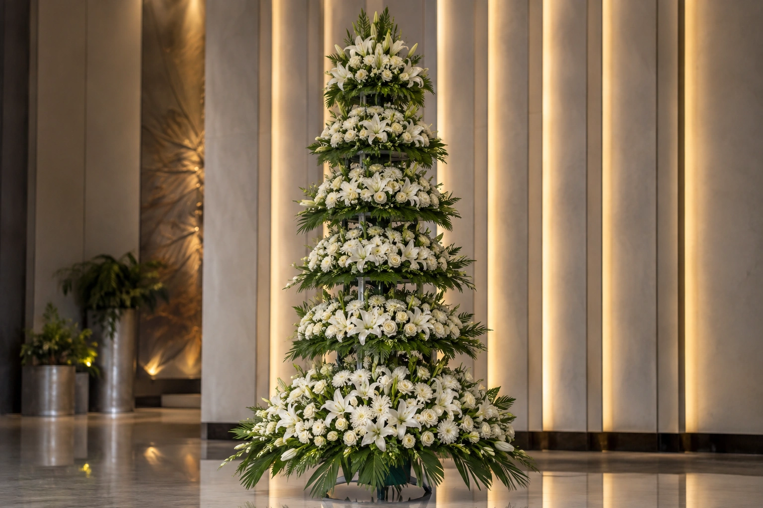 خرید تاج گل شش طبقه