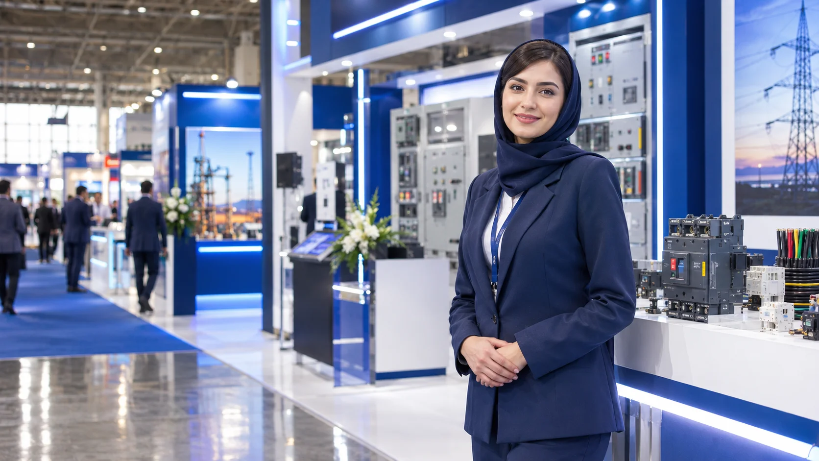 مهماندار نمایشگاه صنعت برق تهران