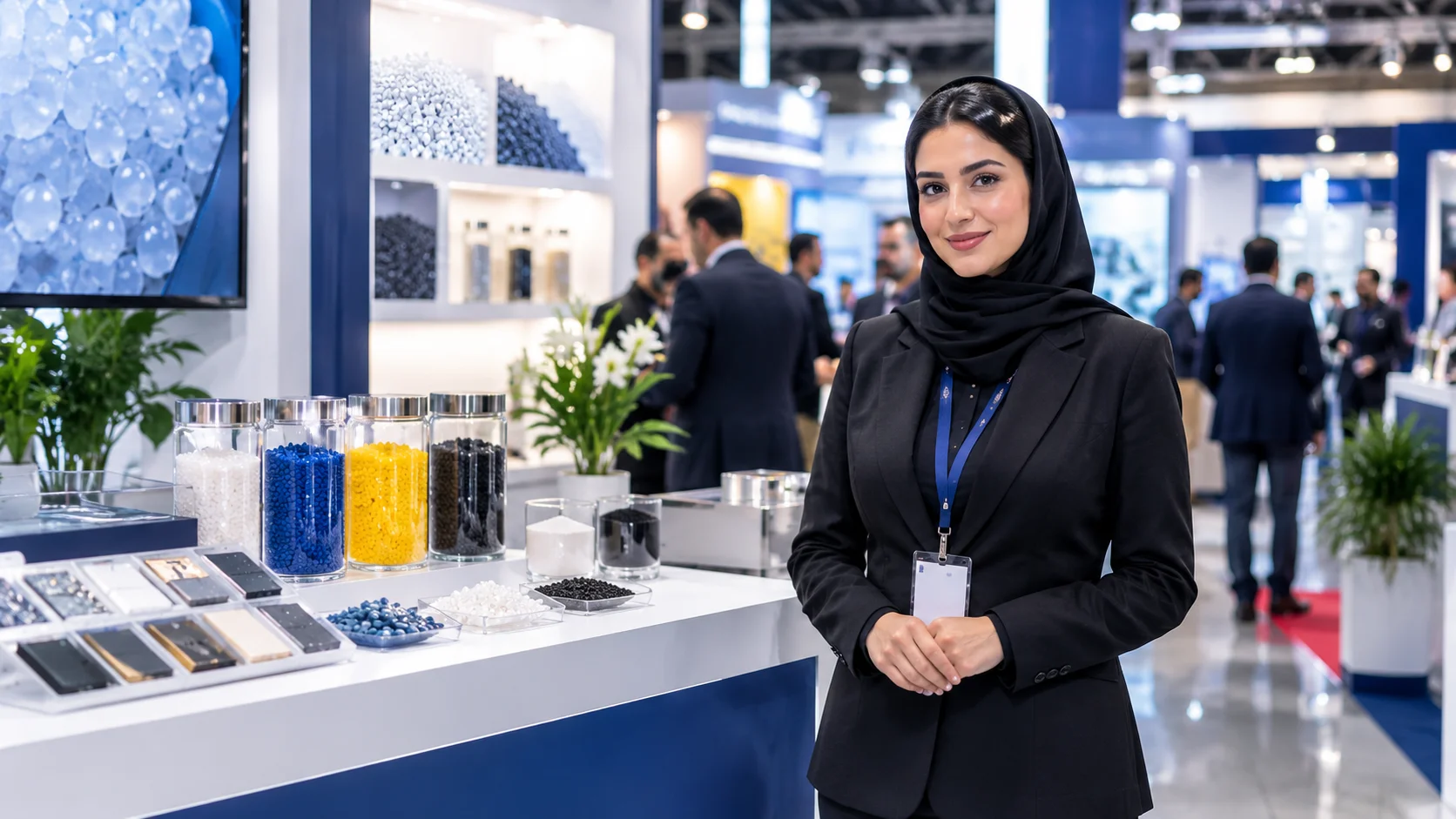 مهماندار نمایشگاه مواد اولیه